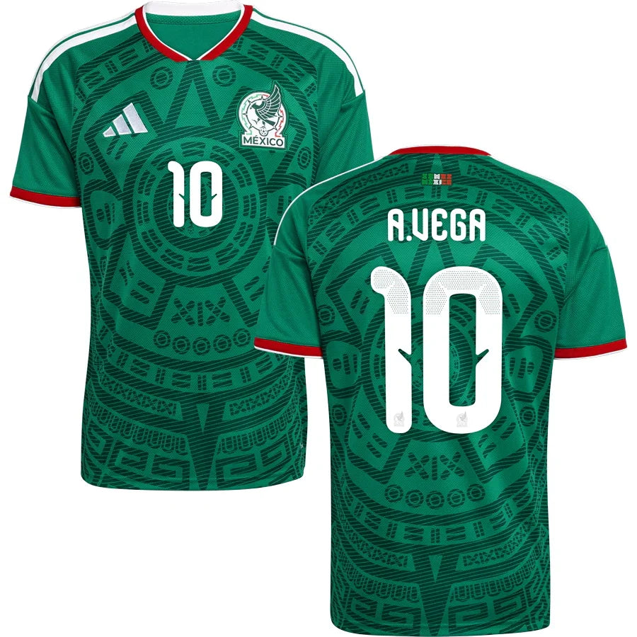 Mexico Alexis Vega 10 Home Soccer Jersey World Cup 2026