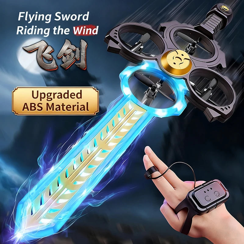 Royal Sword Flying Gesture Remote Control Luminous Flying Sword ABS Anti Drop Boy Toy Flying Aircraft Fairy Sword Prop Gift Box