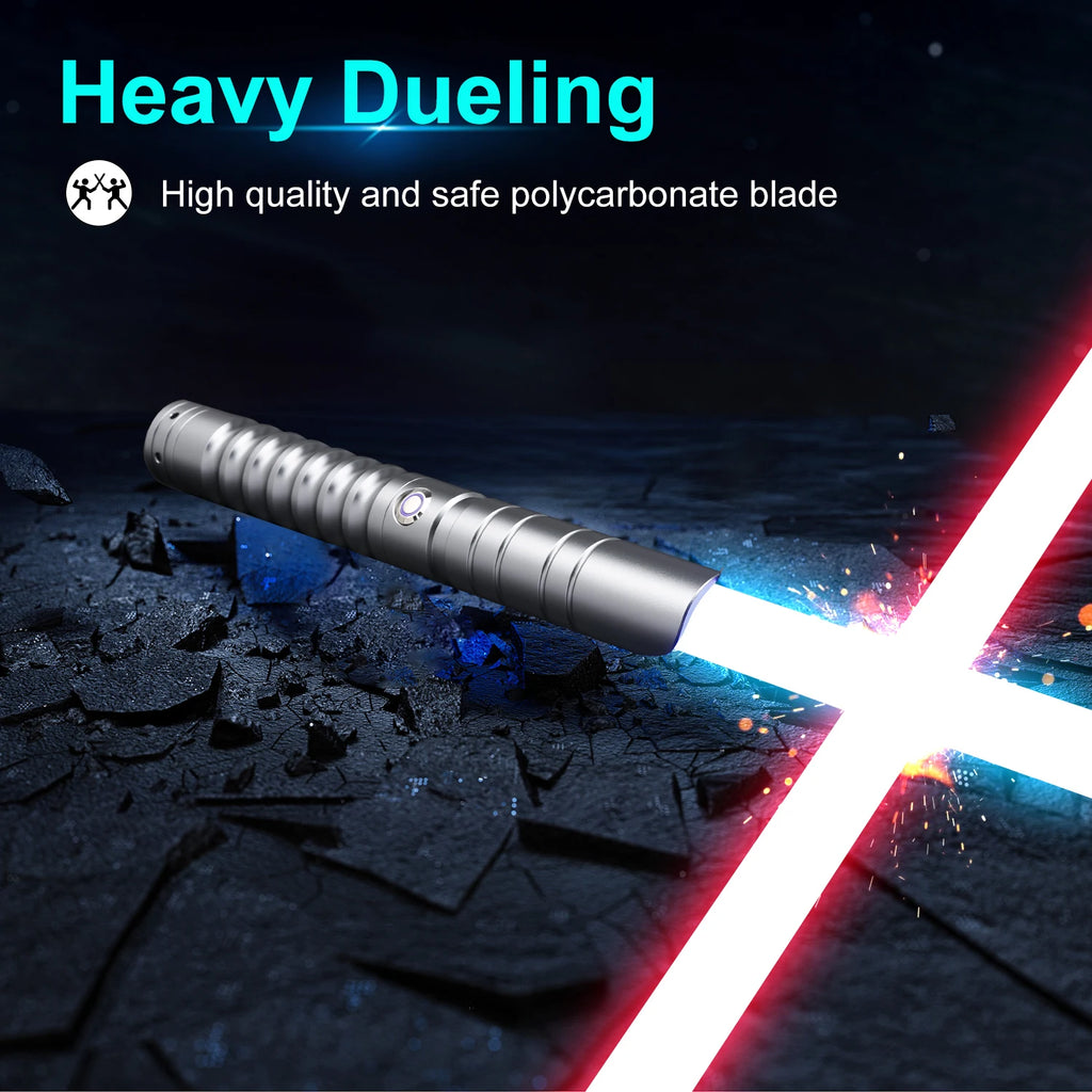 TXQSABER Lightsaber RGB Neo Pixel Smooth Swing Heavy Dueling Metal Hilt Type C Blaster Ghost Yoda Jedi Cosplay Toys Laser Sword