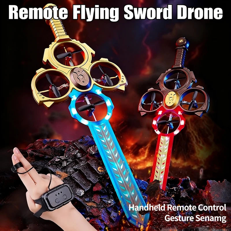 Royal Sword Flying Gesture Remote Control Luminous Flying Sword ABS Anti Drop Boy Toy Flying Aircraft Fairy Sword Prop Gift Box