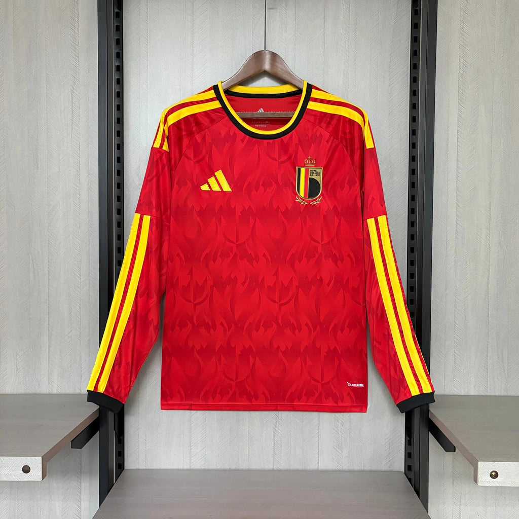 Belgium Long Sleeve Home Soccer Jersey World Cup 2026